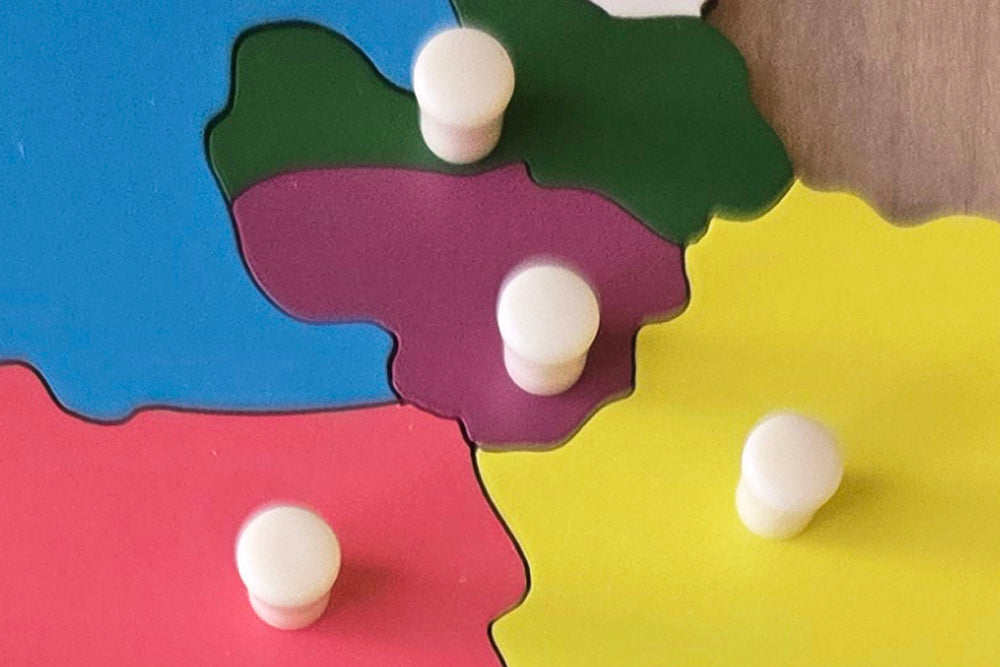 Lithuania - Puzzle Piece of Europe (Plastic Knob)