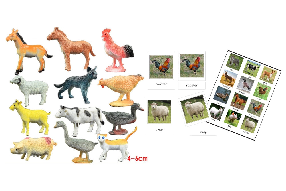 12 Plastic Farm Animals