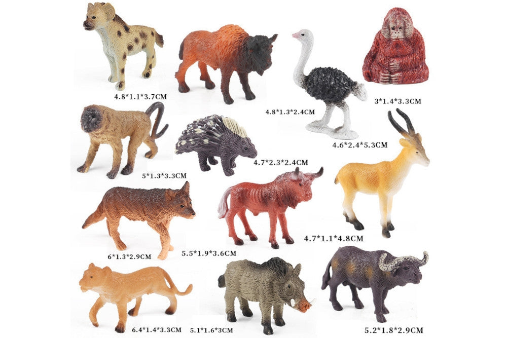 12 Animals of Africa Models