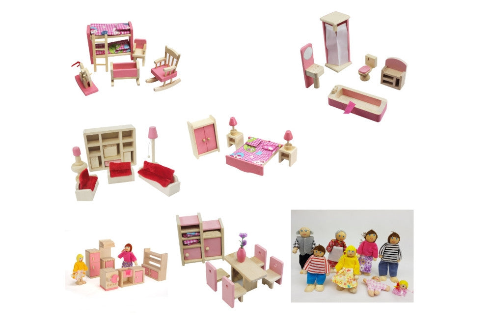 Dollhouse Furniture Pink Bundle