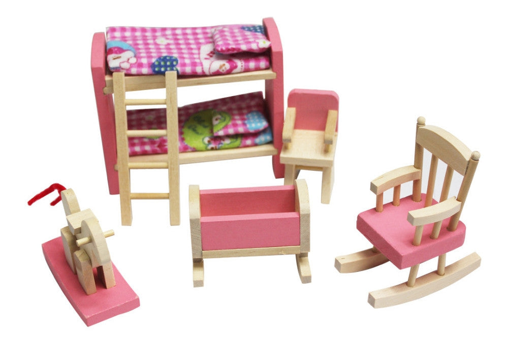 Dollhouse Furniture Bunk Bed Set