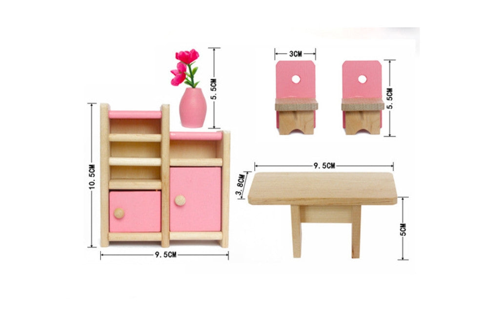 Pink Dining Room Set & PDF Language Exercise Cards