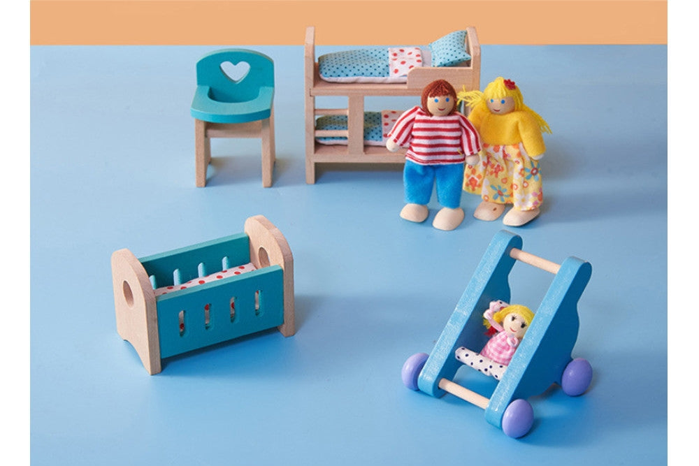 Dollhouse Furniture Bunk Bed Set