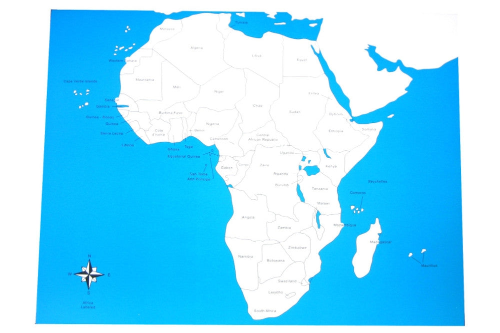 IFIT Montessori: Labeled Africa Control Map