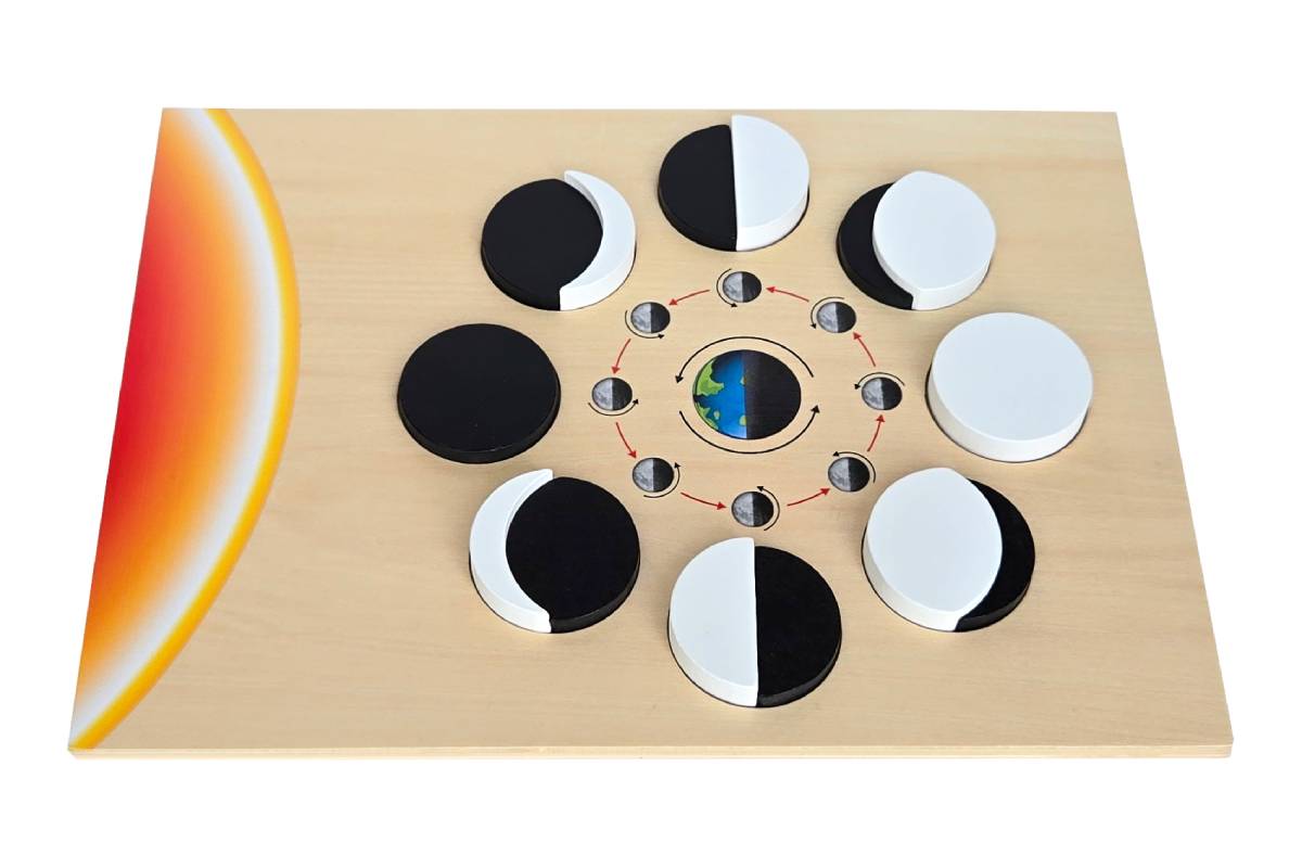 Moon Phases with Sun and Earth