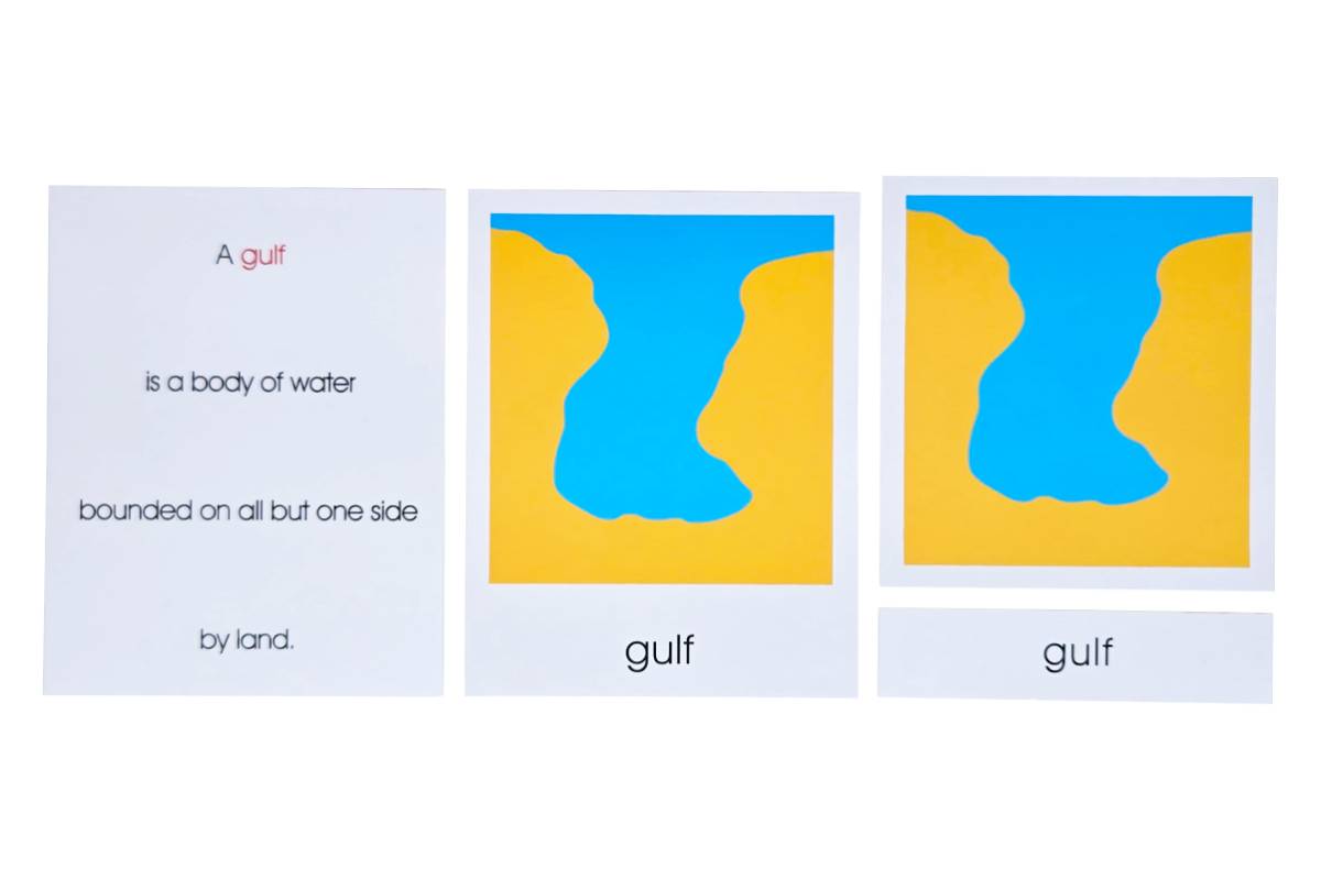 Land and Water Form 3-Part Cards