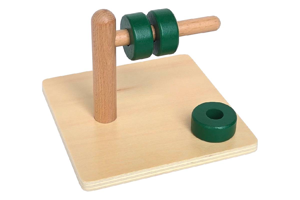 Discs on Horizontal Dowel