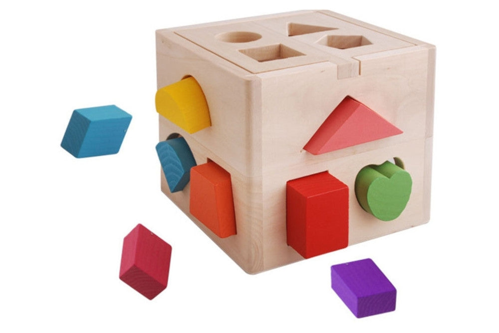 Colored Shape Sorting Cube (Clearance)