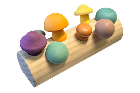 Wooden Mushroom Picking Toy (Clearance)