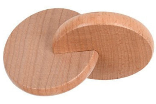 A pair of interlocking discs, joined perpendicular at their centres.