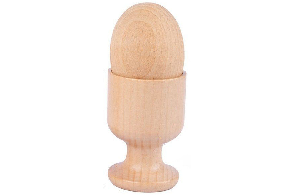 Wooden Egg with Cup