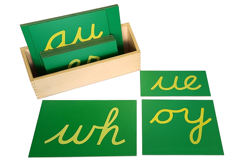 Lower Case Sandpaper Double Letters, Cursive - IFIT Montessori