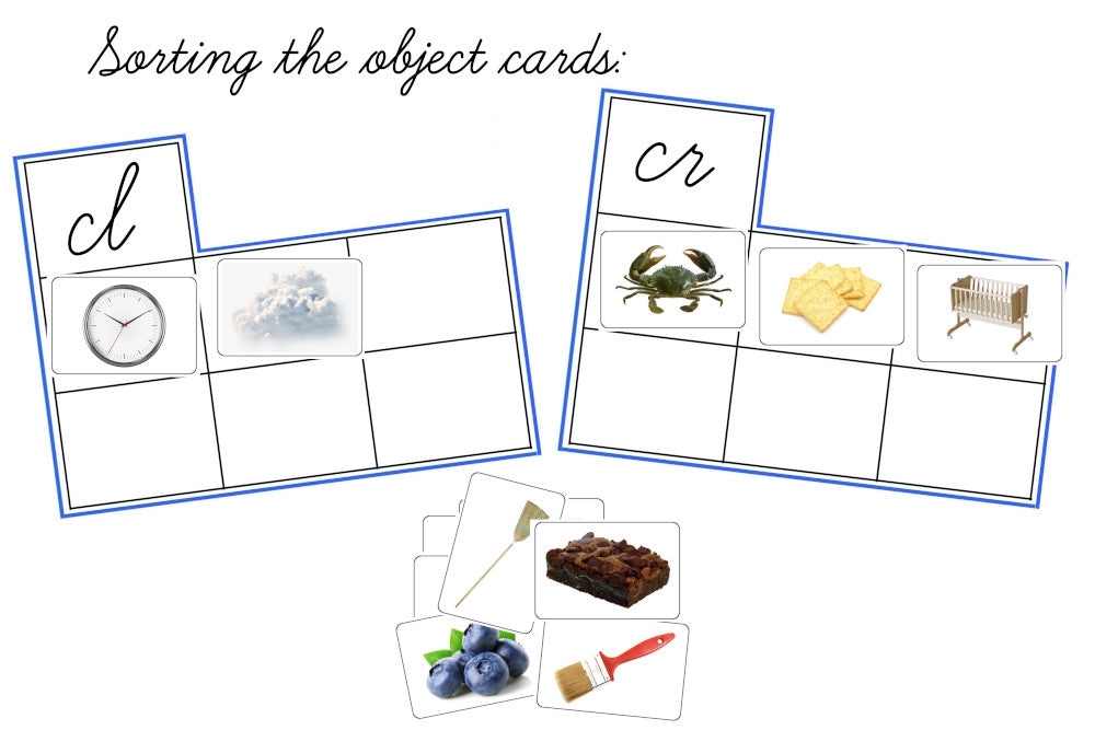 Consonant Blends Activity - Set A, Cursive (PDF)