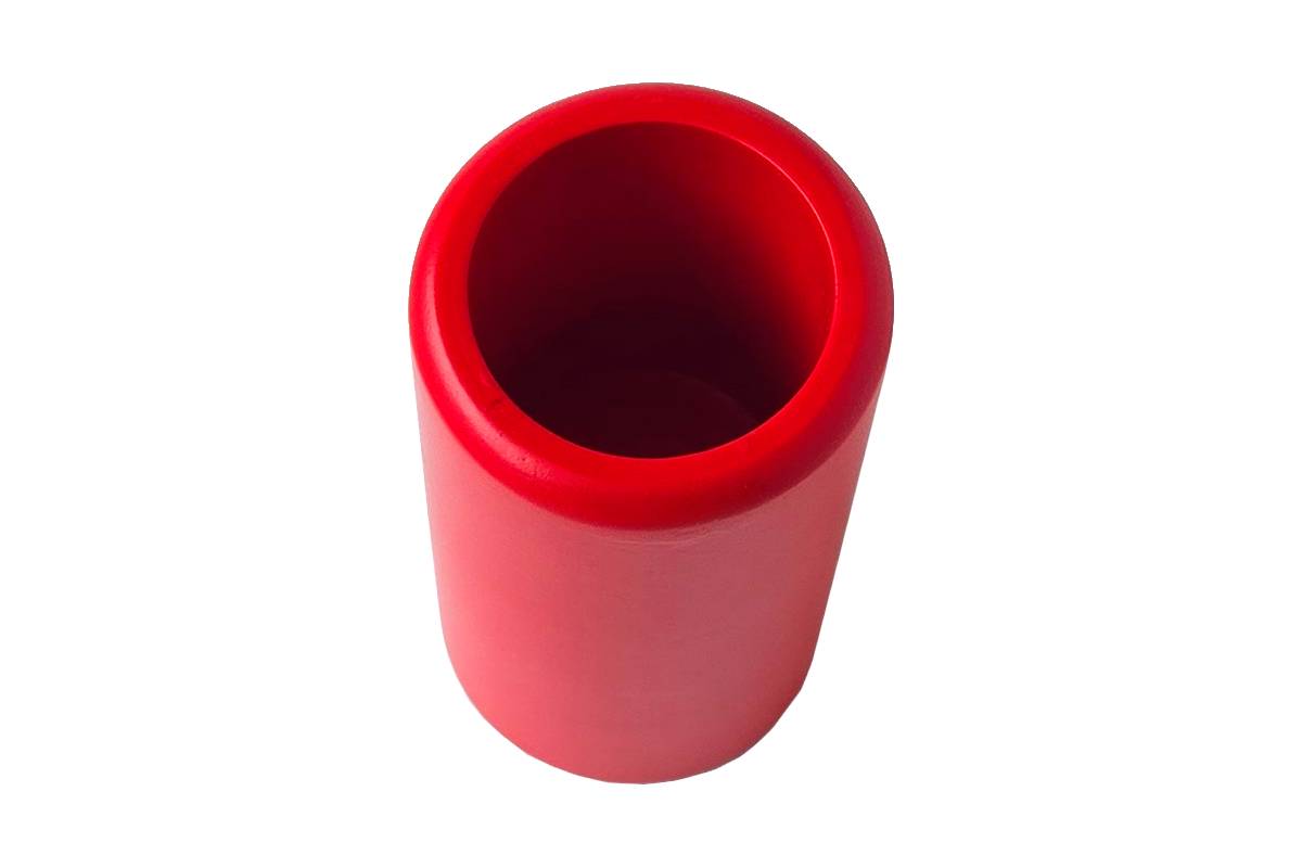 Red Pencil Holder (Round, Beechwood)