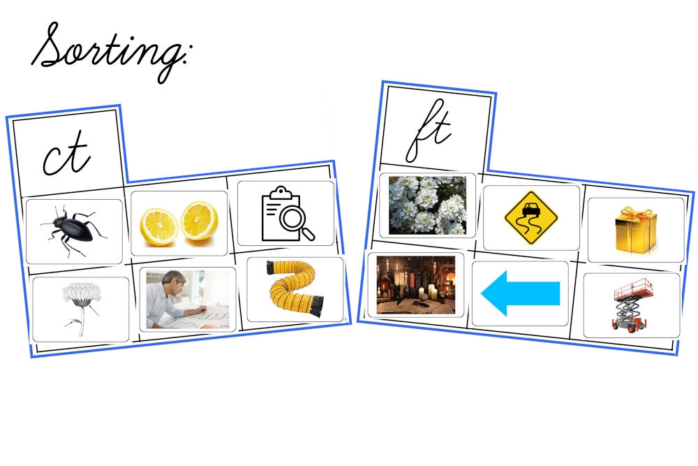 Consonant Blends Activity - Set B, Cursive (PDF)