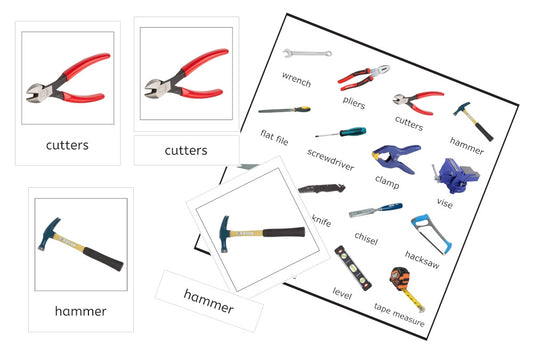 Hand Tools 3-Part Cards (PDF)