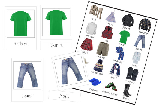 Clothing 3-Part Cards (PDF)