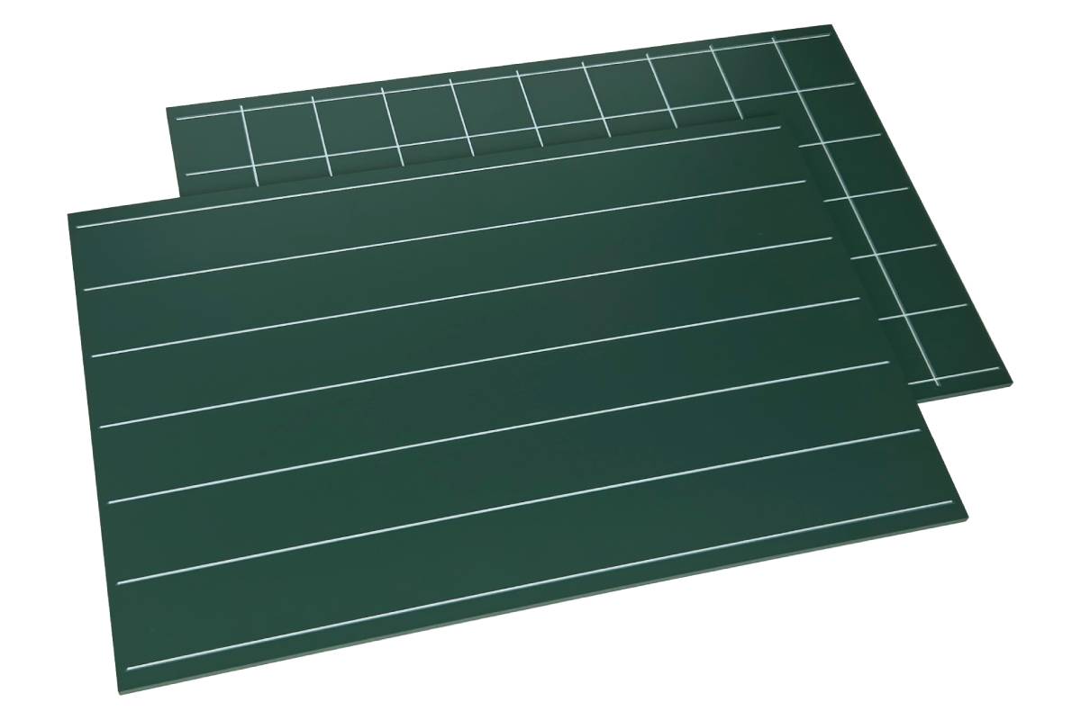 Greenboards with Lines and Squares (2 pcs)