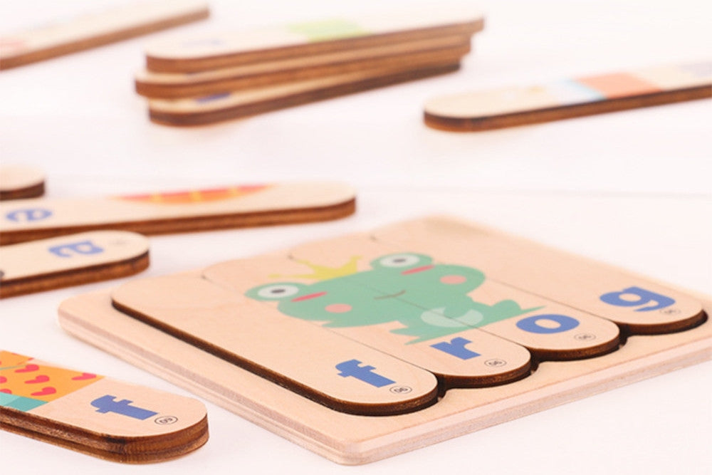 Wooden Word Spelling Puzzle