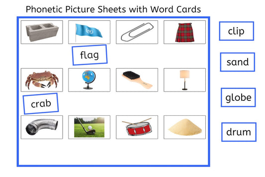 Blue Picture Sheets with Word Cards (PDF)