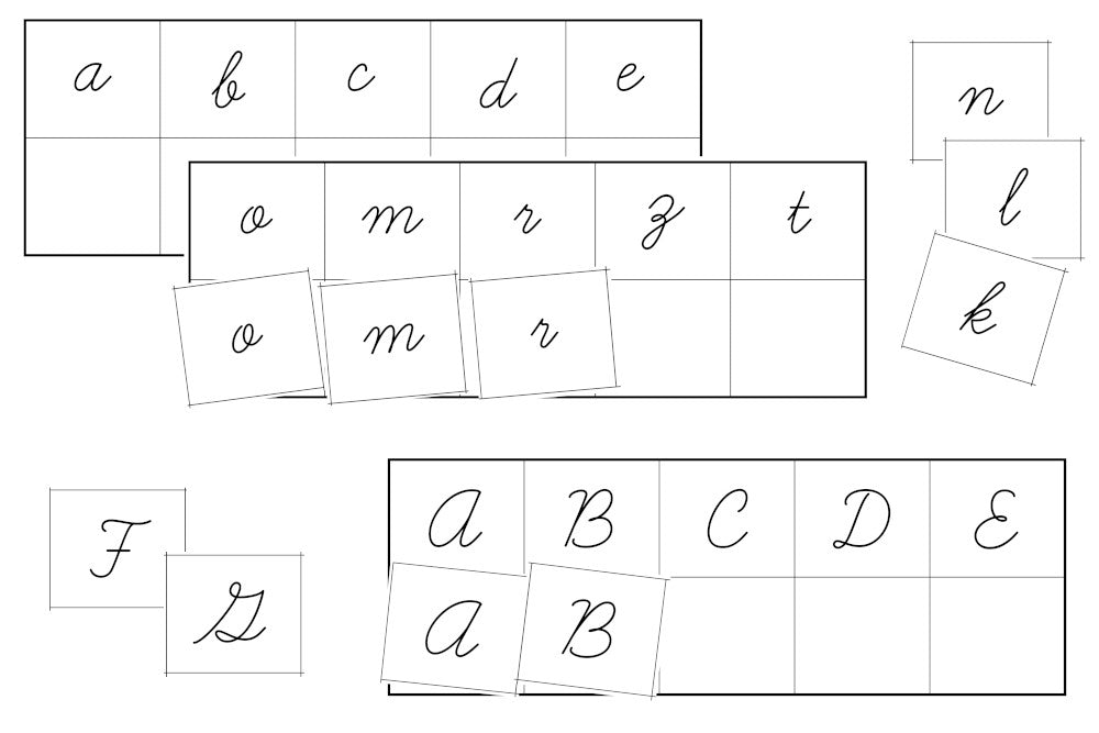 Matching Letters Cursive Cursive Lower & Upper Case Letter Matching (PDF) - IFIT Montessori