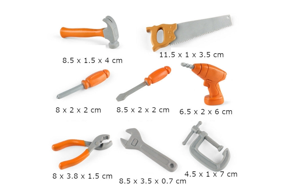 8 Hand Tool Models with 2-Compartment Tray and PDF Cards