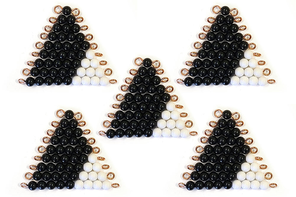 IFIT Montessori: Black and White Bead Stairs - 5 Sets (N Beads)