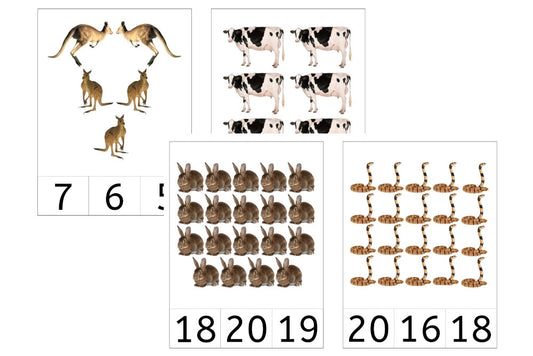 Animal Counting Cards 1-20 (PDF)