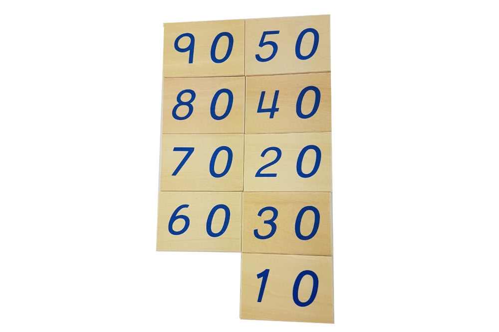 IFIT Montessori: Small Wooden Number Cards with Box (1-9000)