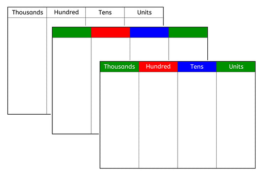 Stamp Game Place Value Mats (PDF)