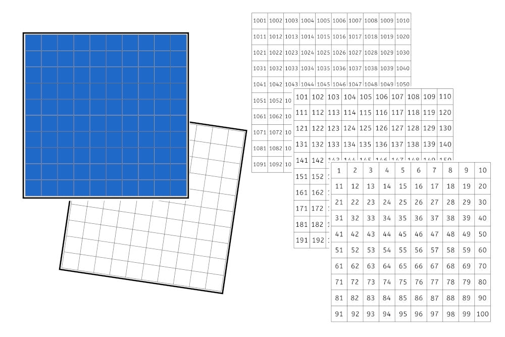 100, 200, 1000 Boards and Number Tiles (PDF)