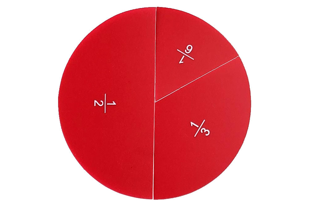 IFIT Montessori: Cut-Out Labeled Fraction Circles 1 to 1/10