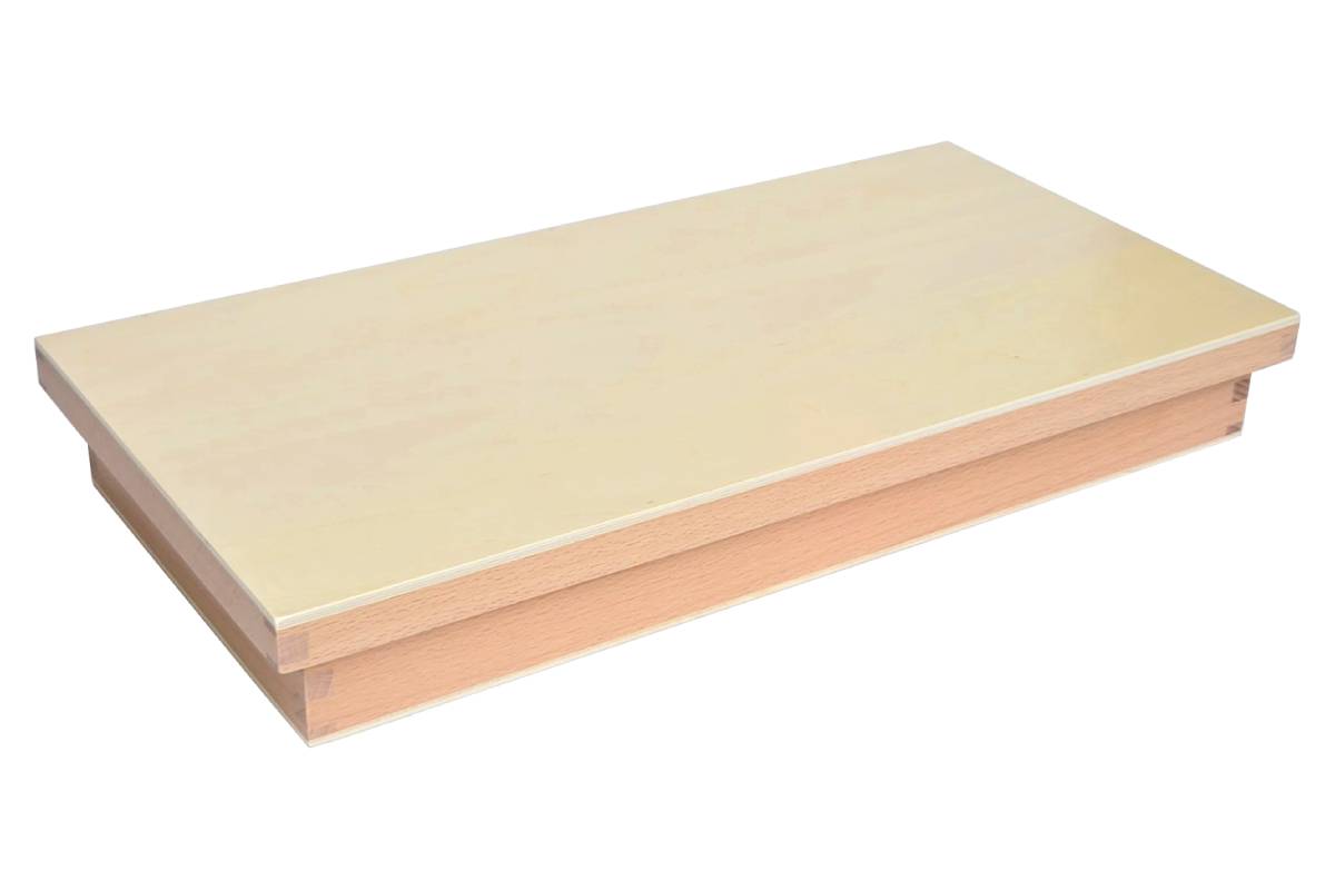 Wooden box with lid for Decimal Fraction Exercise