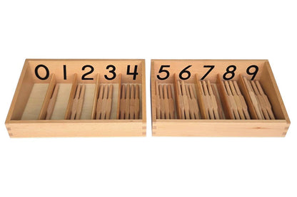 Numbered Spindle Boxes with 45 Spindles