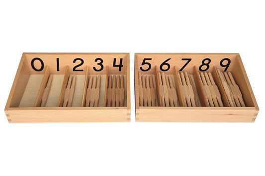 Numbered Spindle Boxes with 45 Spindles
