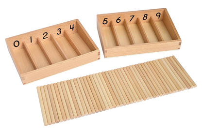 Numbered Spindle Boxes with 45 Spindles (Mini)