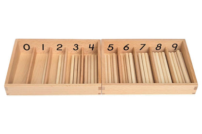 Numbered Spindle Boxes with 45 Spindles (Mini)