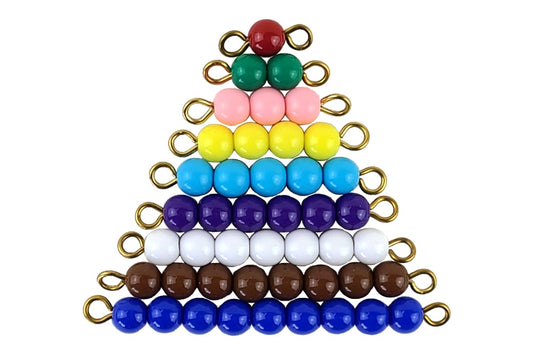 IFIT Montessori: 1-9 Colored Bead Stairs - 1 Set (N Beads)