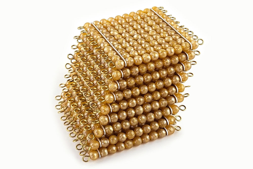 IFIT Montessori: 9 Golden Bead Hundred Squares (N Beads)