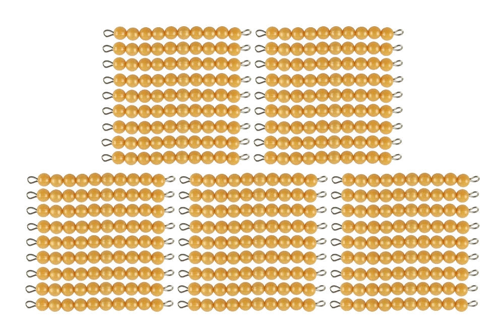 IFIT Montessori: 45 Golden Bead Bars of Ten (C Beads)