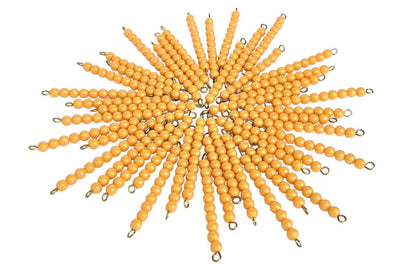 45 Golden Bead Bars of Ten (W Beads)