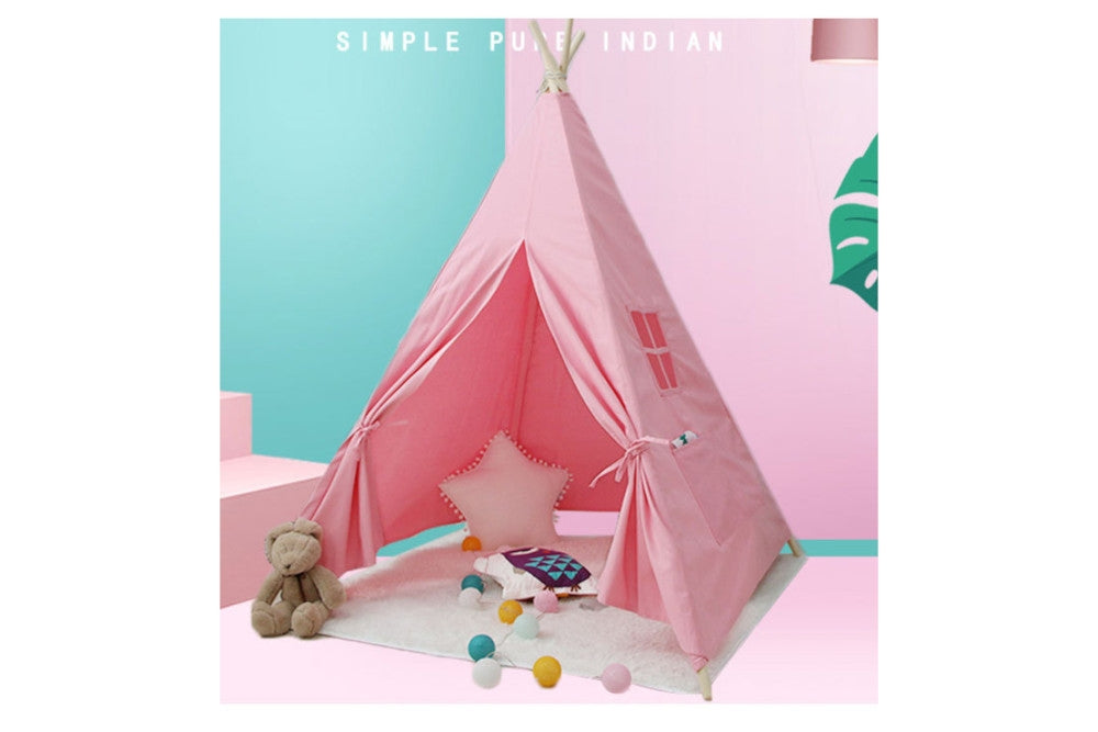 Pink Canvas Teepee Tent