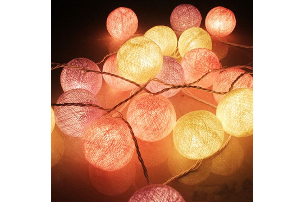 20 LED Cotton Ball String Lights