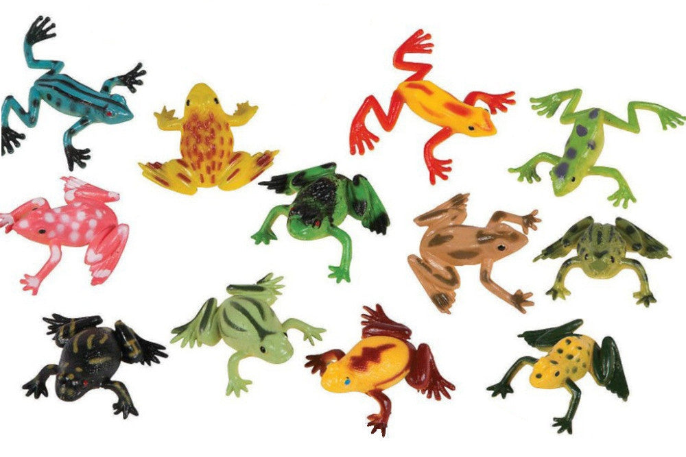 12 Frog Miniatures Set