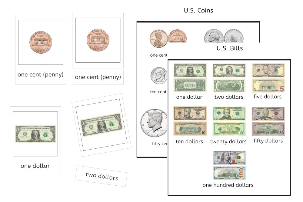 Money Notes.pdf U.S. Currency 3-Part Cards (PDF) - IFIT Montessori