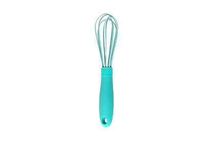 Turquoise silicone whisk.