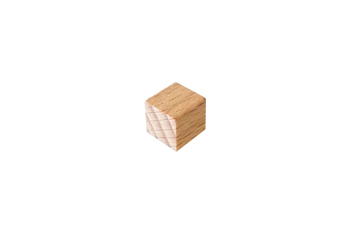 Smallest Natural Wood Cube