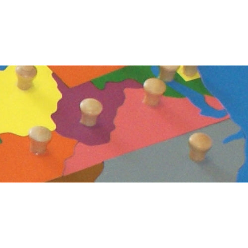 IFIT Montessori: Virginia - Puzzle Piece of USA (Wood Knob)