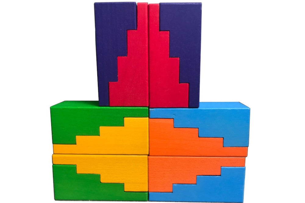 Rainbow Stepped Roof Blocks