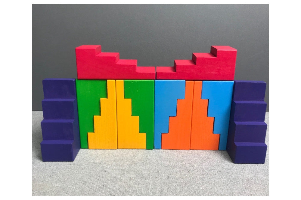 Rainbow Stepped Roof Blocks